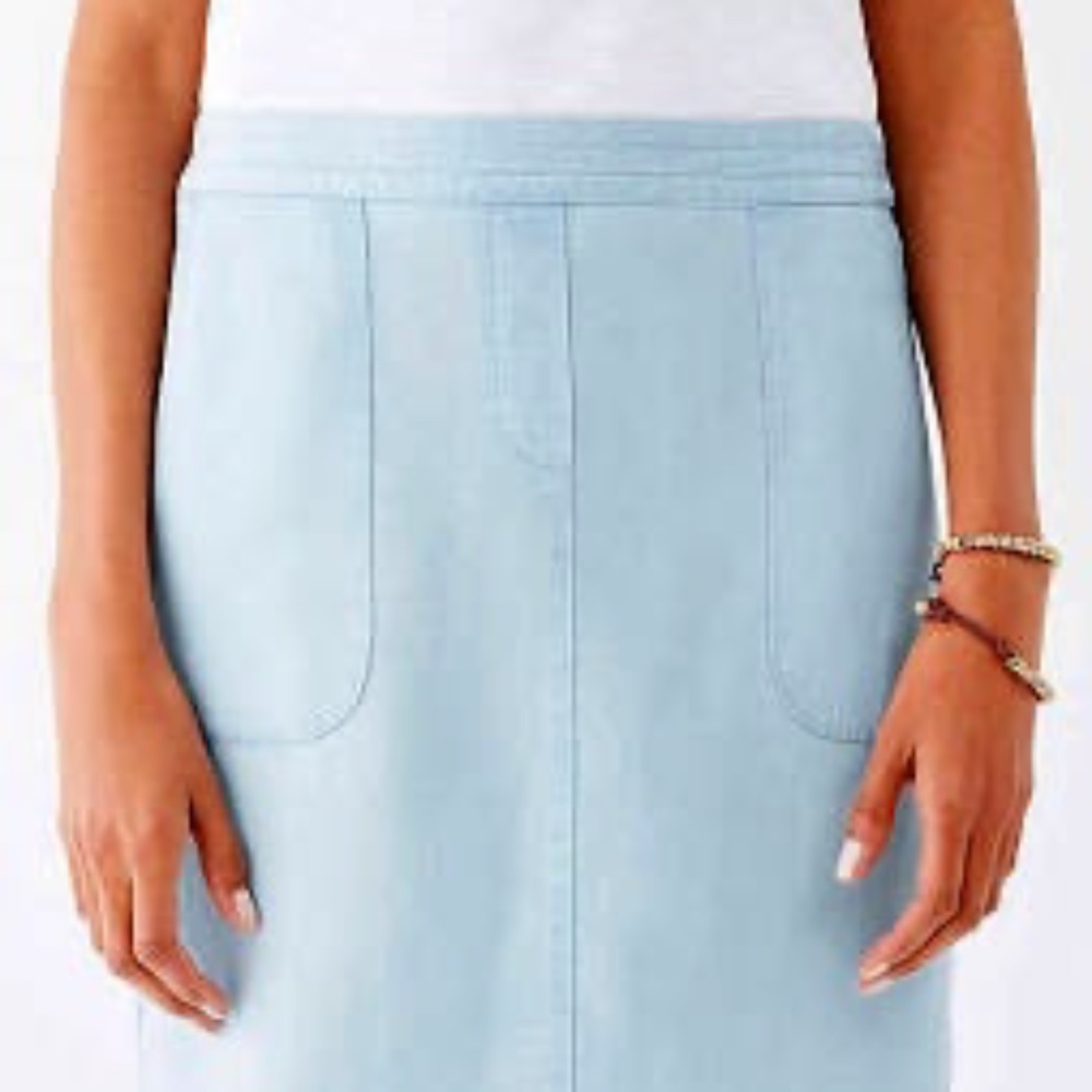J Jill Denim Tencel Skirt New w/ Tag PMed.